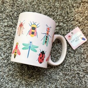 Soft Touch Insect Design Mug - White